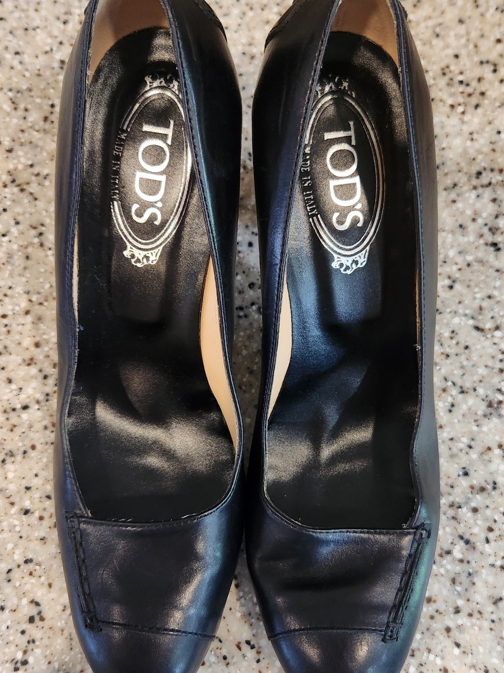 Tod's Black Leather Heel Pumps Size 40.5